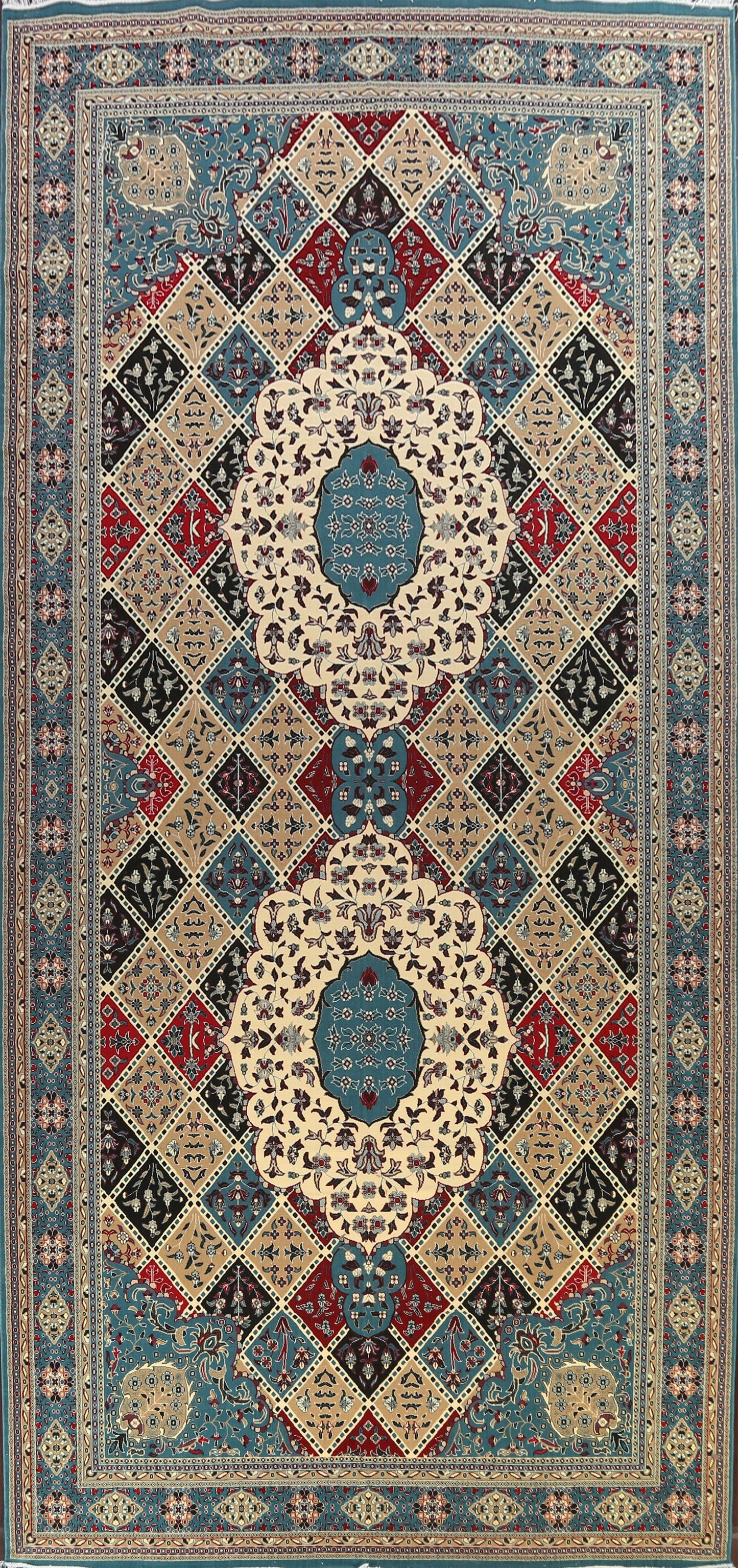 Geometric Tabriz Oriental Area Rug 10x20