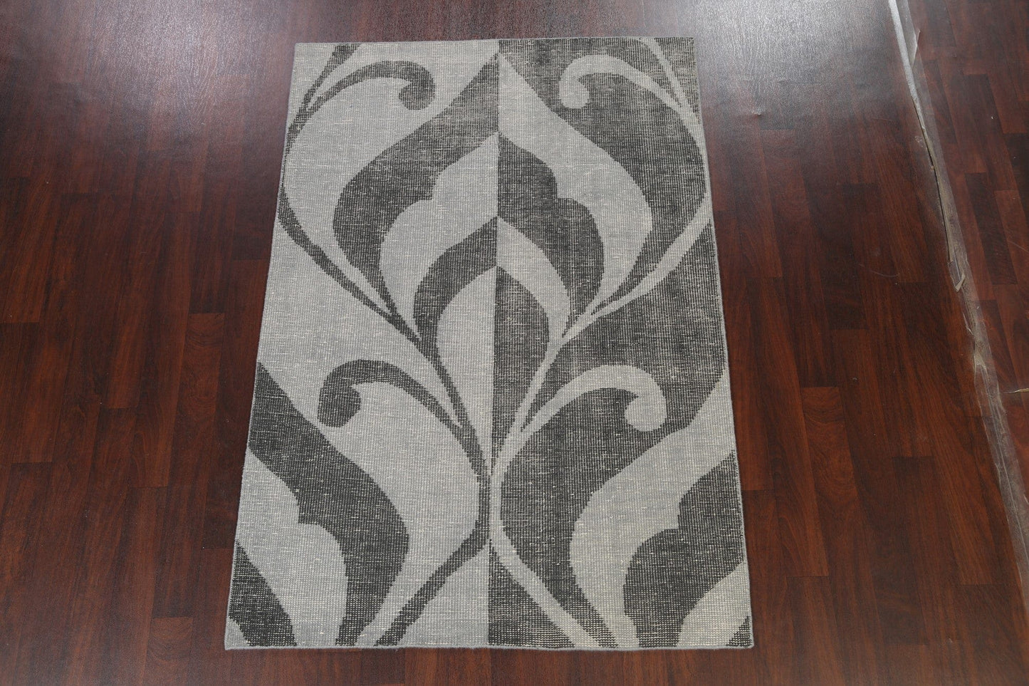 Abstract Vintage Style Distressed Area Rug 5x7