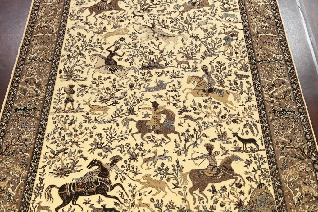 Hunting Design Tabriz Oriental Area Rug 10x13