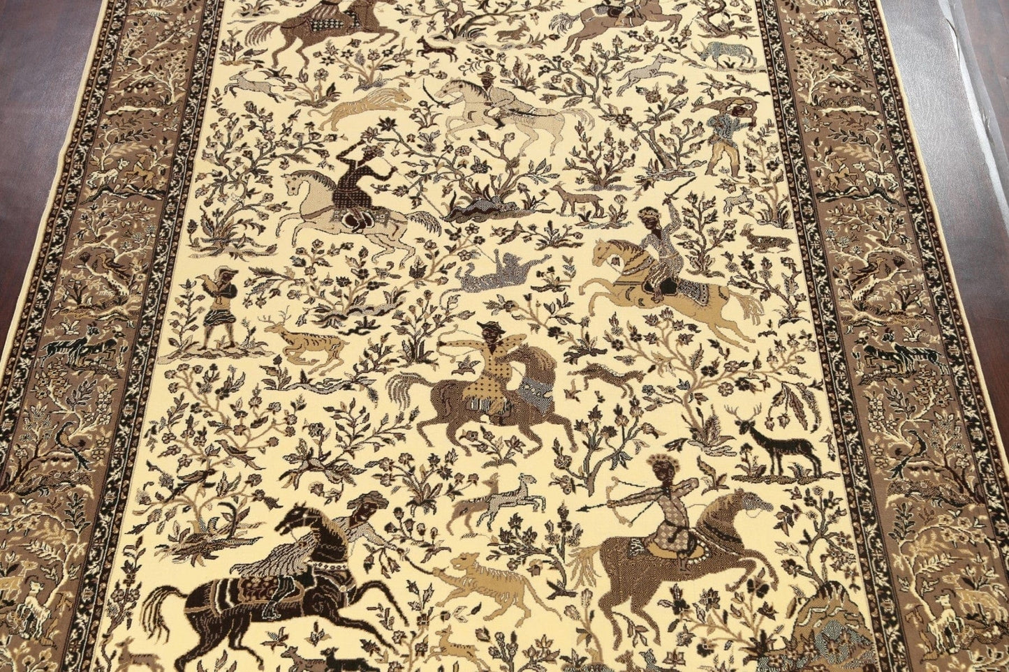 Hunting Design Tabriz Oriental Area Rug 10x13