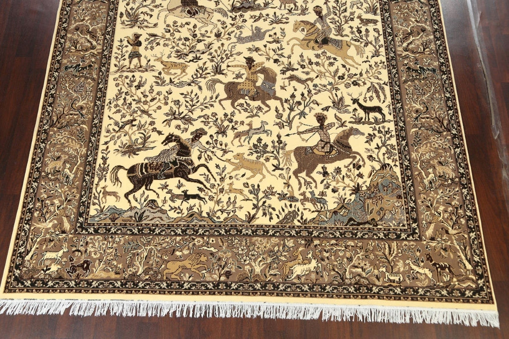 Hunting Design Tabriz Oriental Area Rug 10x13