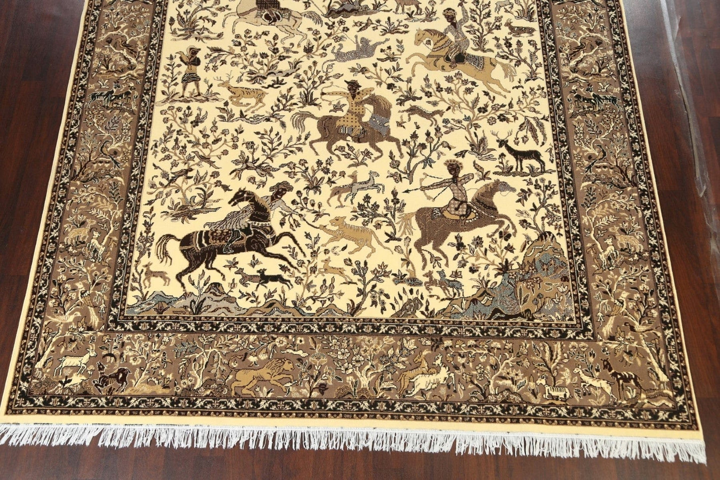 Hunting Design Tabriz Oriental Area Rug 10x13