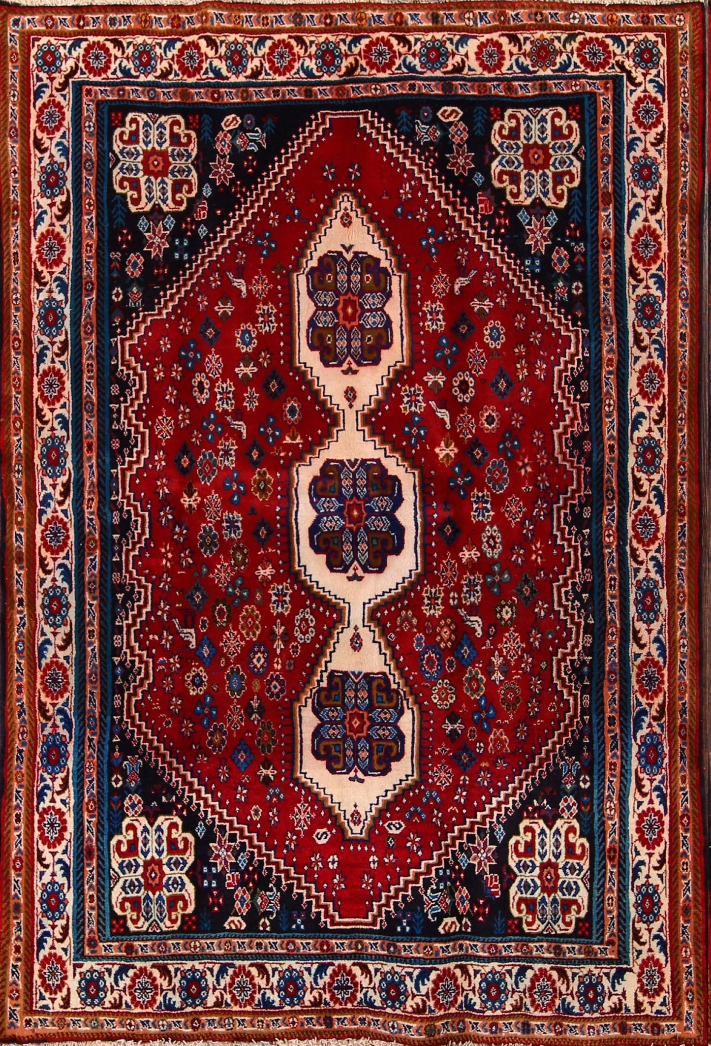 5x7 Abadeh Shiraz Persian Area Rug