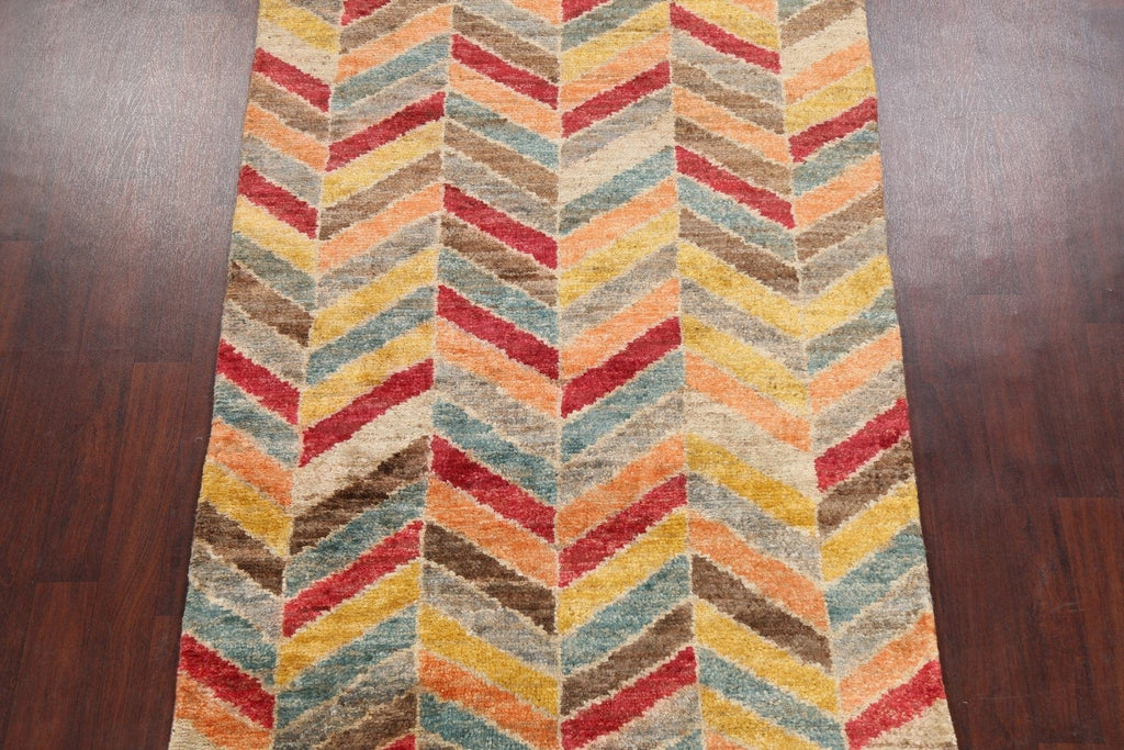 Modern Abstract Oriental Area Rug 5x8