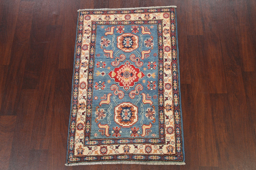 Geometric Kazak Oriental Area Rug 3x4