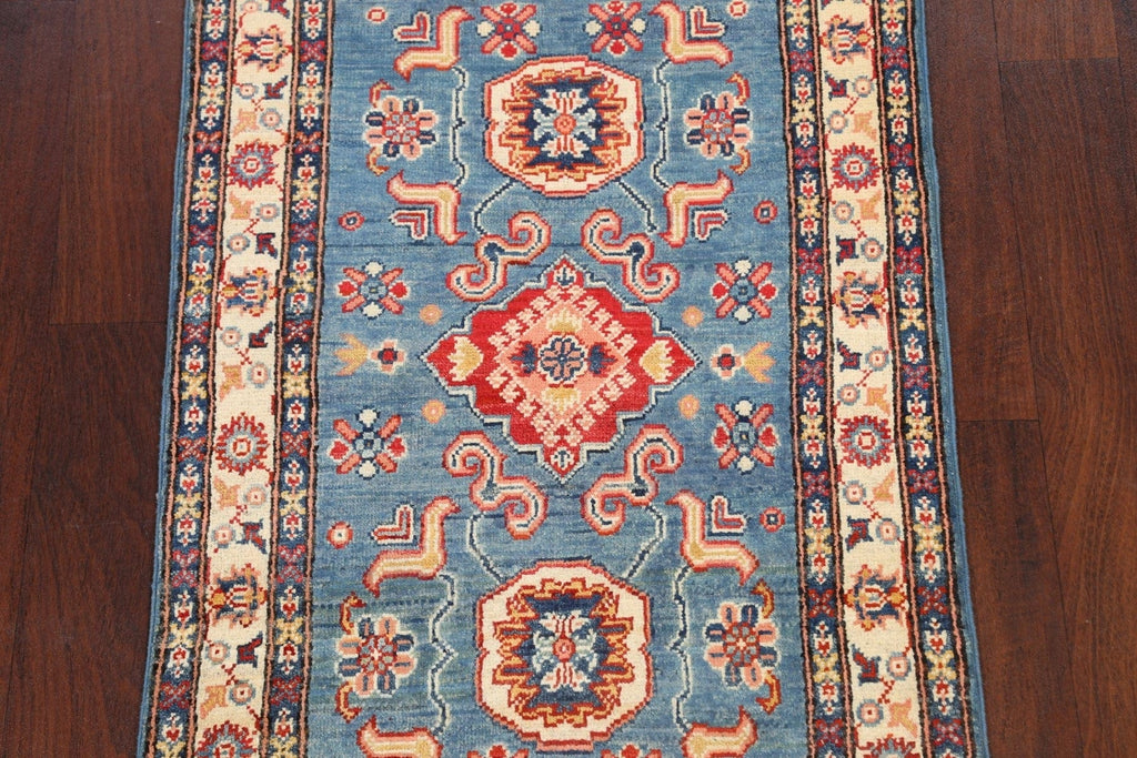 Geometric Kazak Oriental Area Rug 3x4