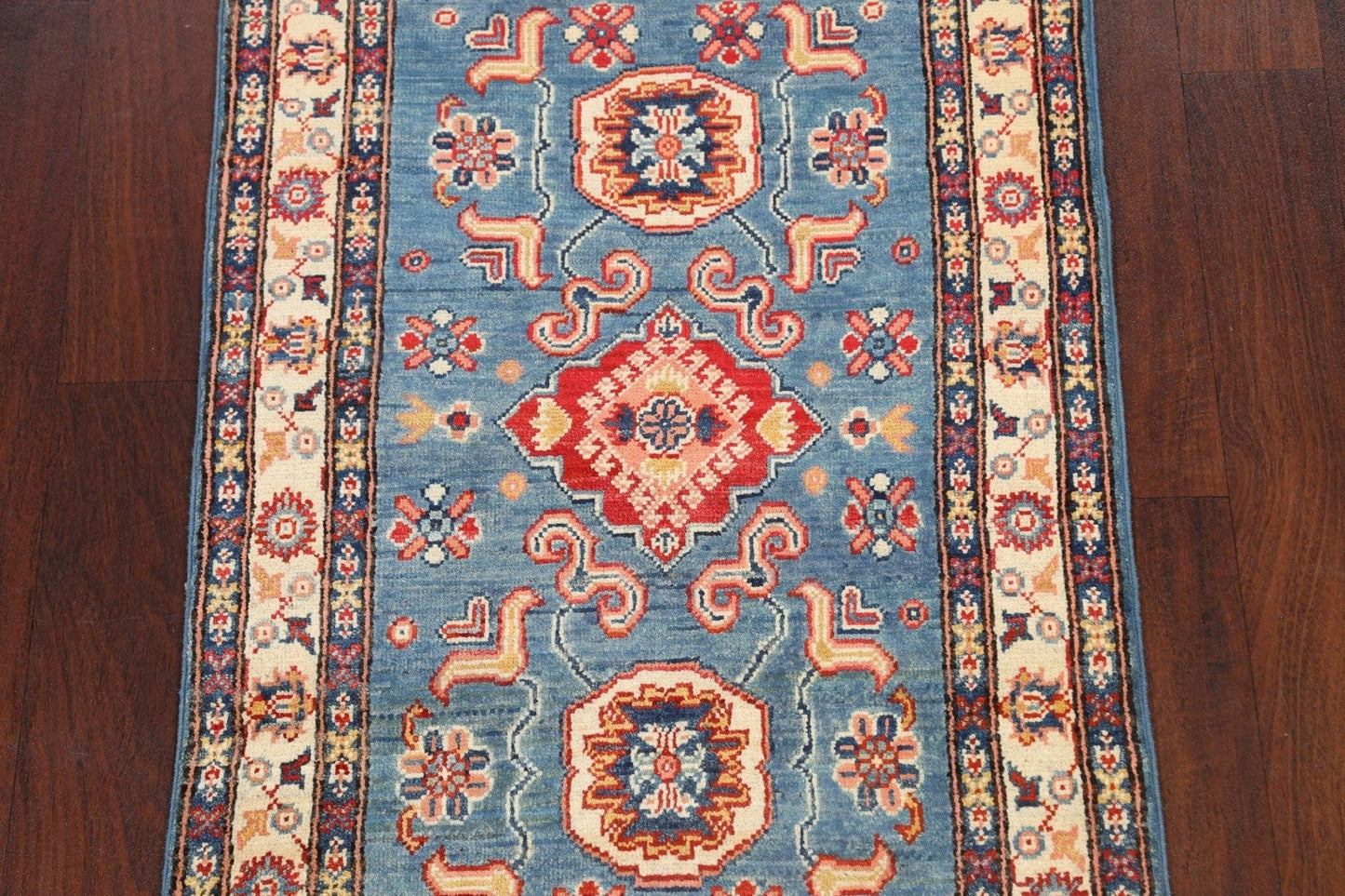 Geometric Kazak Oriental Area Rug 3x4