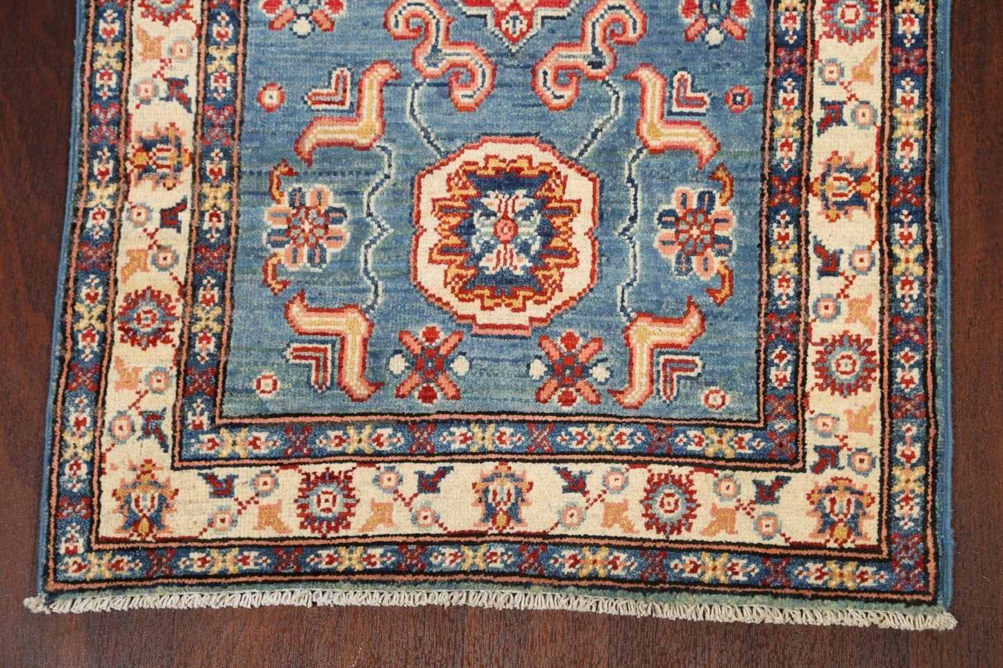 Geometric Kazak Oriental Area Rug 3x4