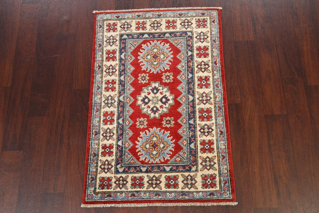 Geometric Kazak Oriental Area Rug 3x4