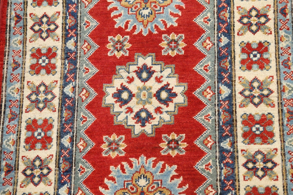 Geometric Kazak Oriental Area Rug 3x4