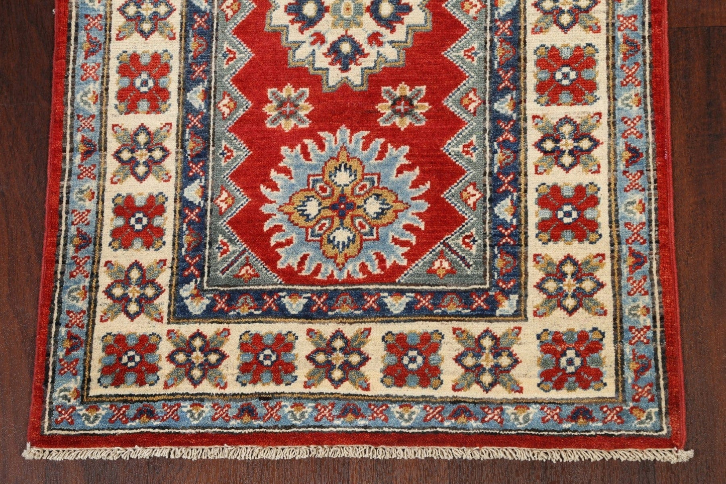 Geometric Kazak Oriental Area Rug 3x4