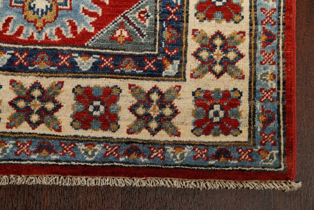 Geometric Kazak Oriental Area Rug 3x4