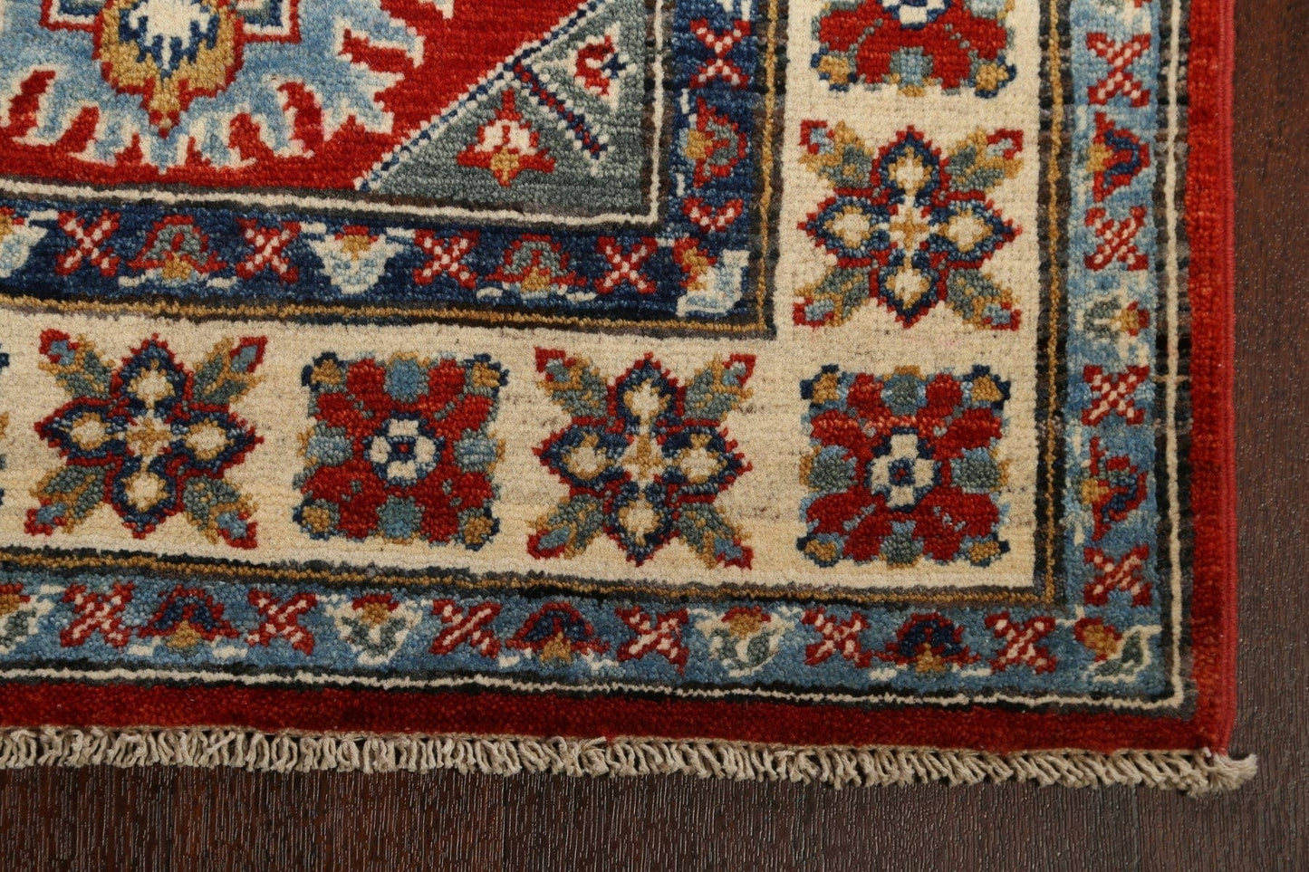 Geometric Kazak Oriental Area Rug 3x4