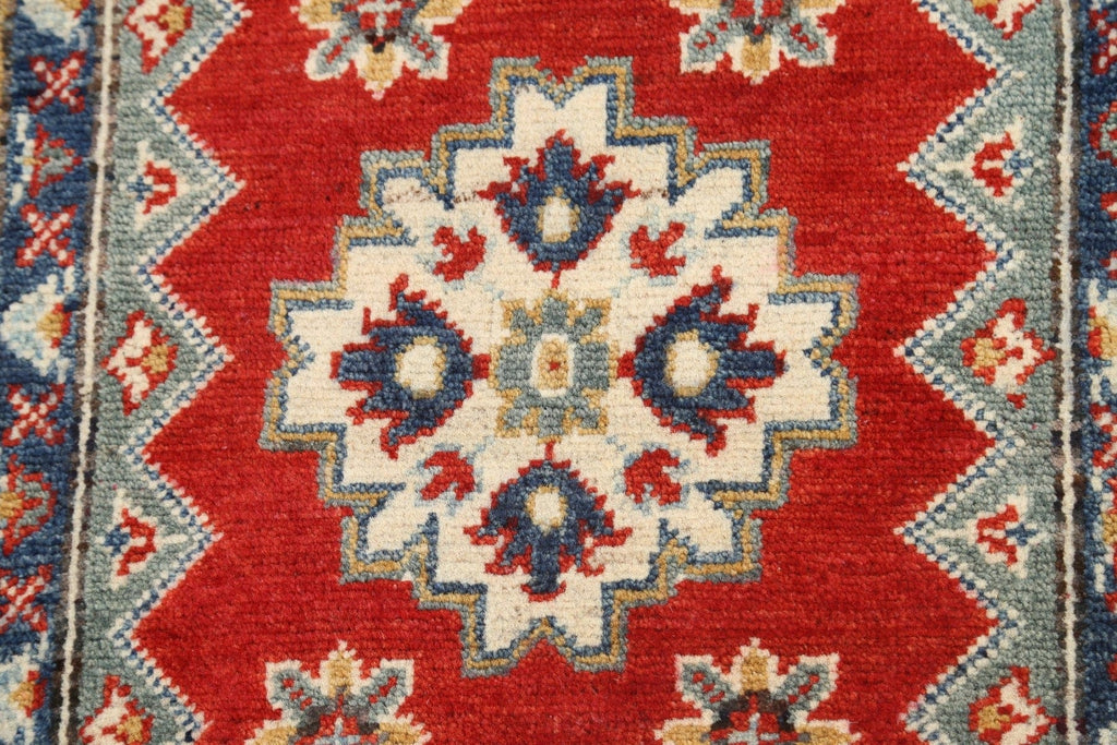 Geometric Kazak Oriental Area Rug 3x4