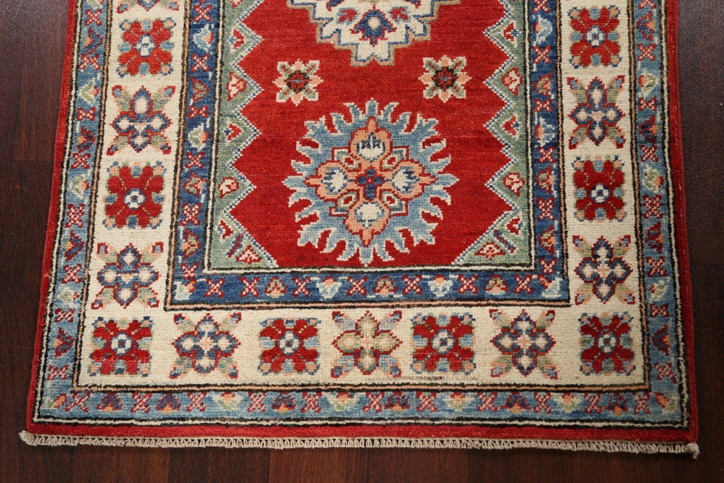 Geometric Kazak Oriental Area Rug 3x4