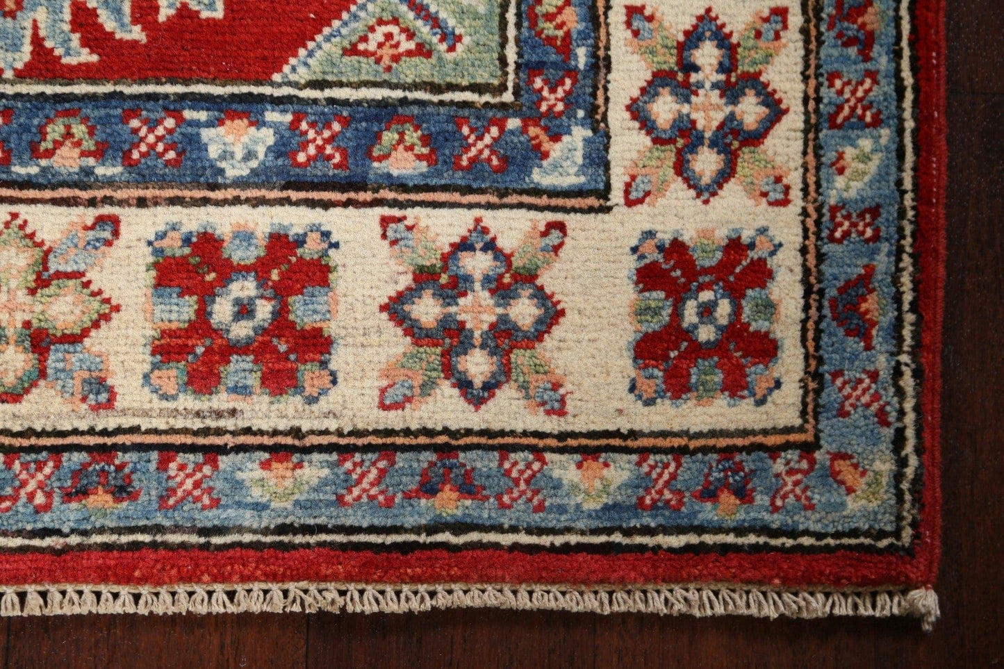 Geometric Kazak Oriental Area Rug 3x4