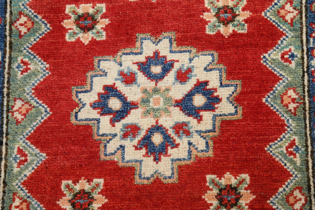 Geometric Kazak Oriental Area Rug 3x4