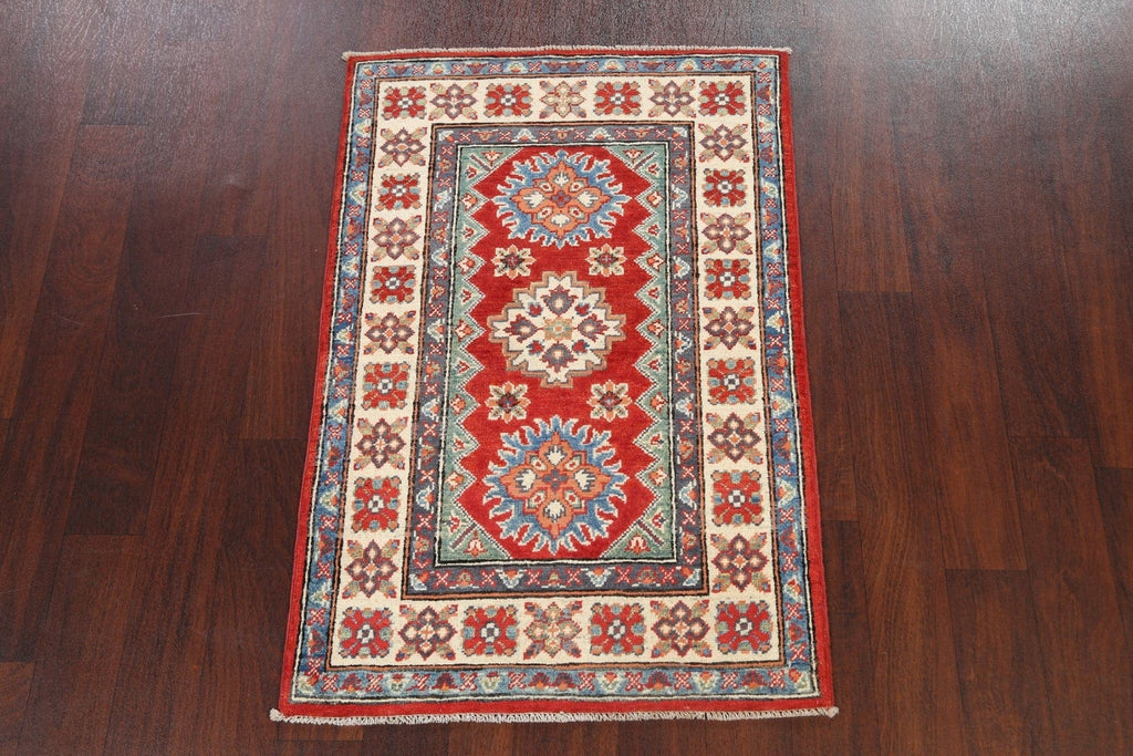 Geometric Kazak Oriental Area Rug 3x4