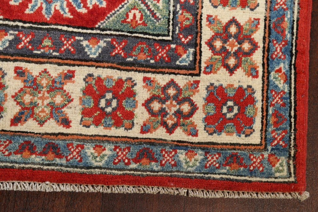 Geometric Kazak Oriental Area Rug 3x4