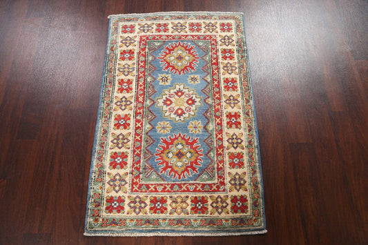 Geometric Kazak Oriental Area Rug 3x4