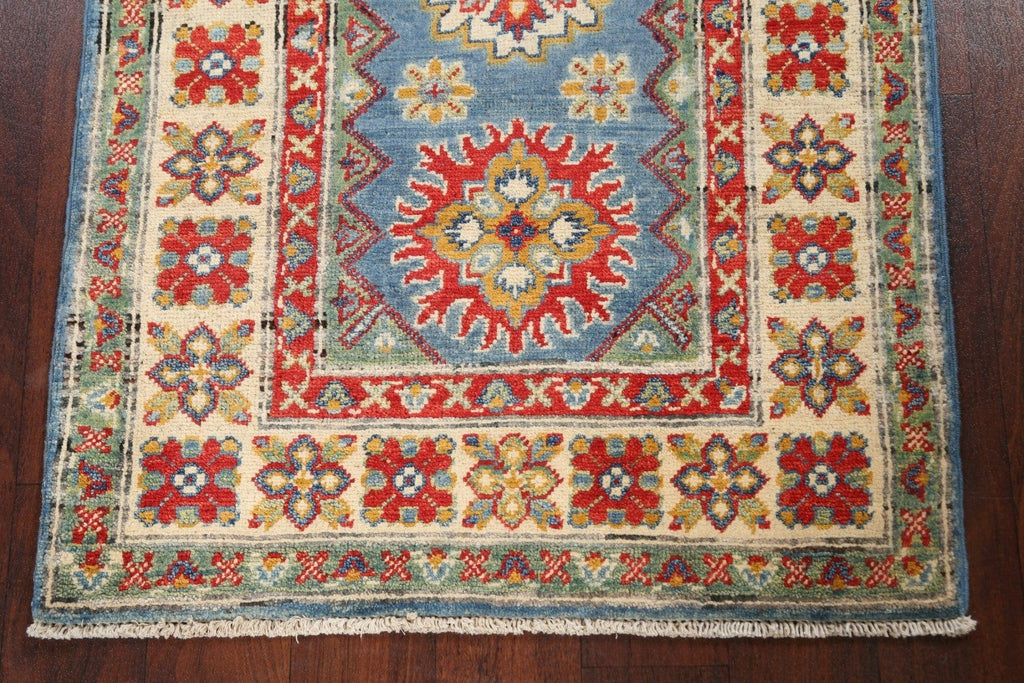 Geometric Kazak Oriental Area Rug 3x4