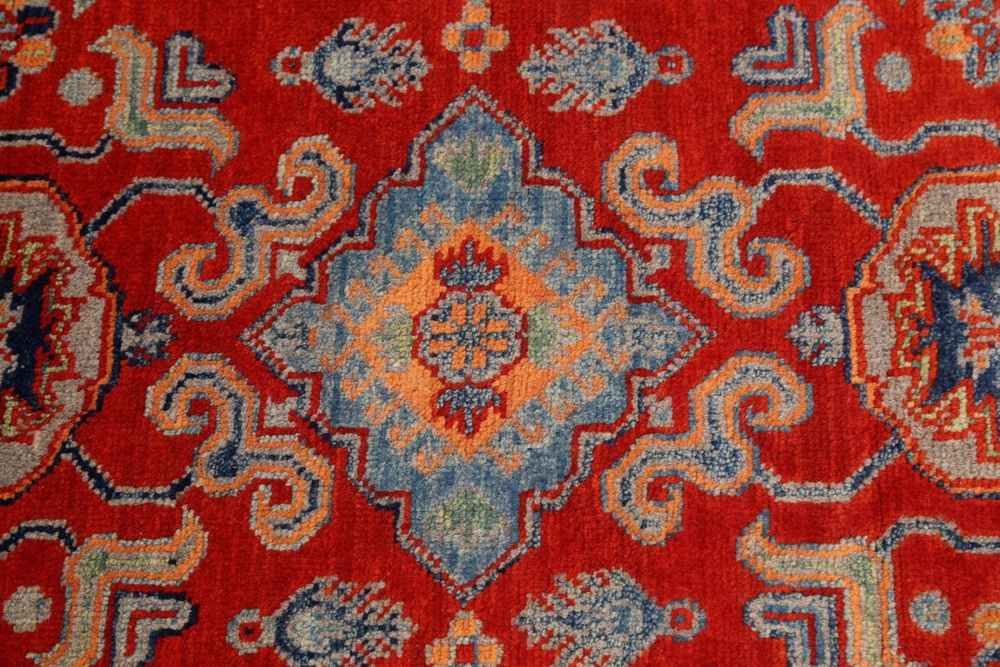 Geometric Kazak Oriental Area Rug 3x4