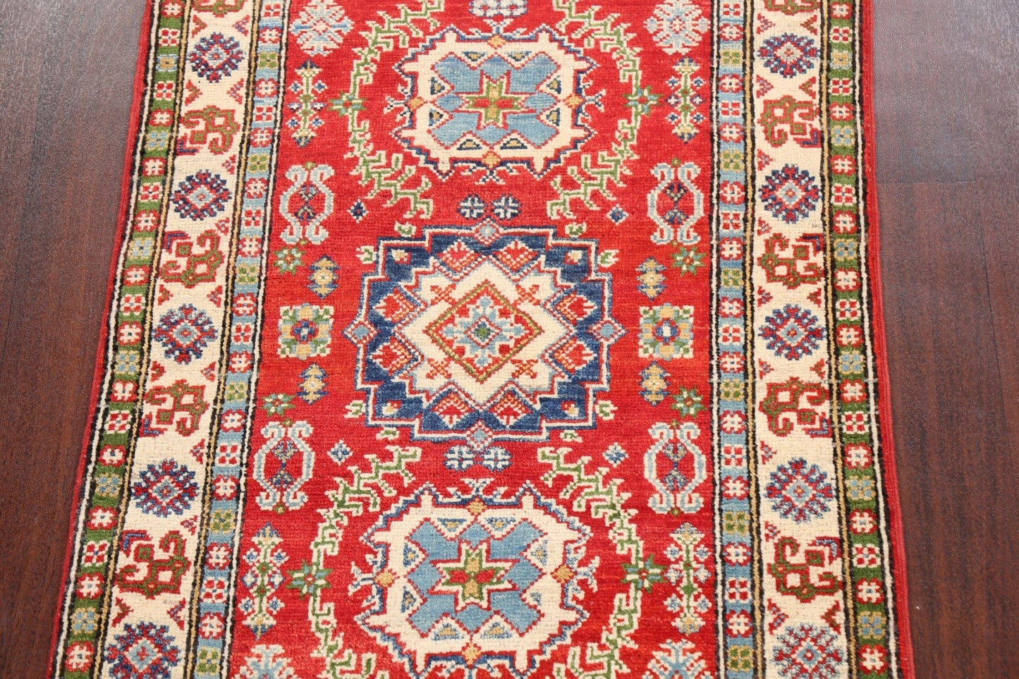 Geometric Kazak Oriental Area Rug 3x4