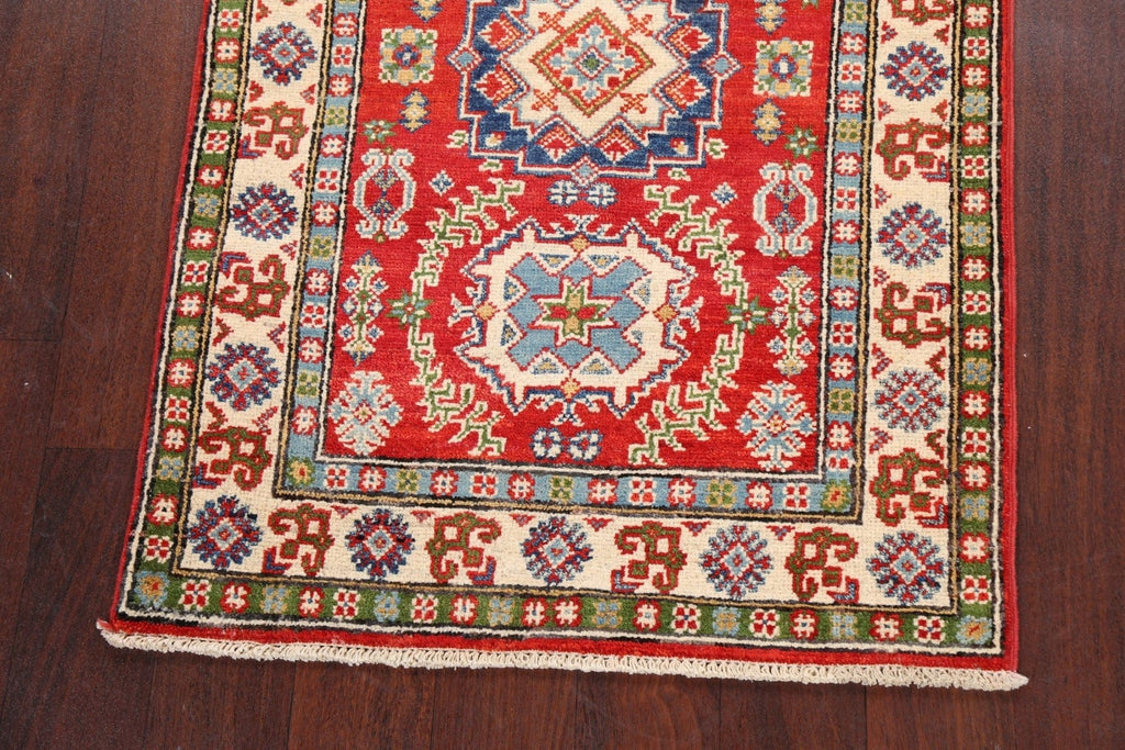 Geometric Kazak Oriental Area Rug 3x4