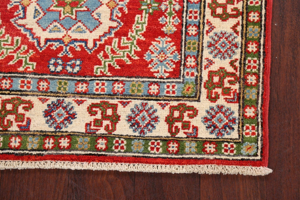 Geometric Kazak Oriental Area Rug 3x4