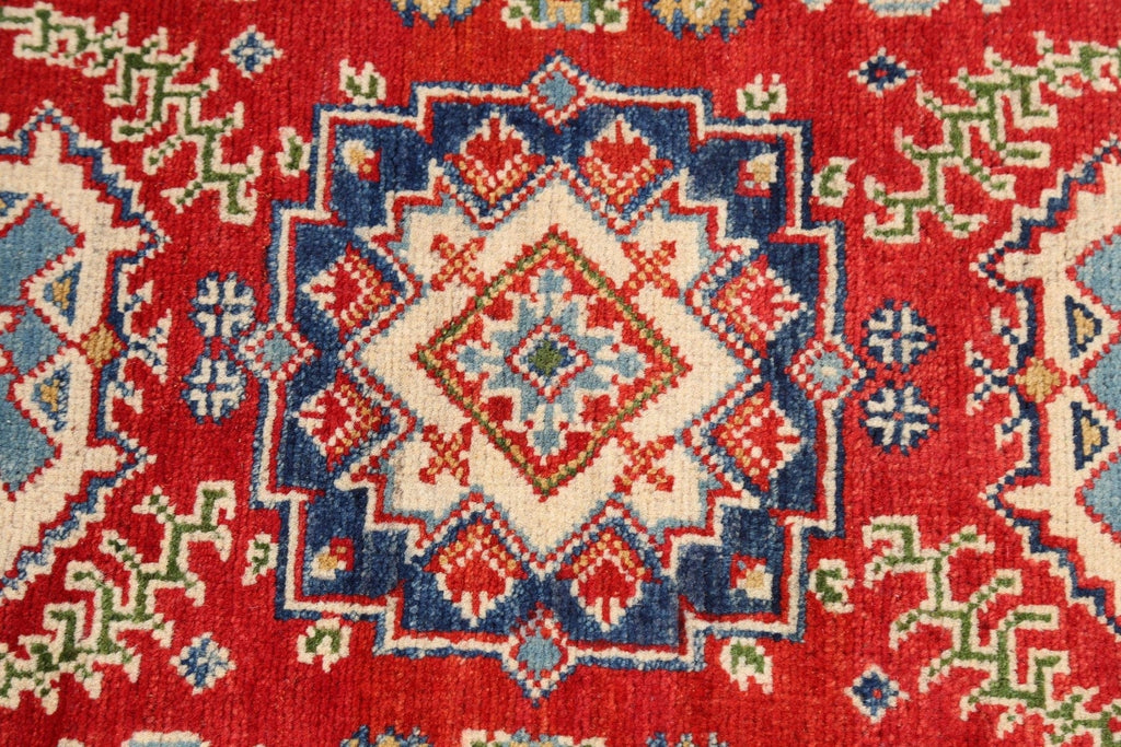 Geometric Kazak Oriental Area Rug 3x4