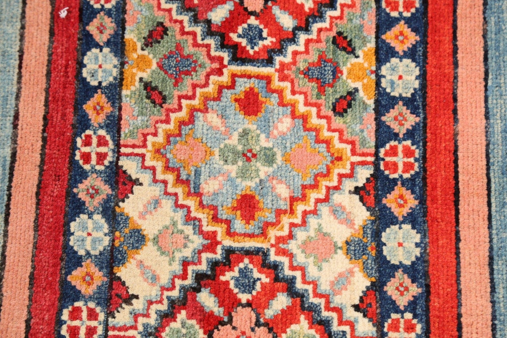 Tribal Geometric Kazak Oriental Area Rug 3x4