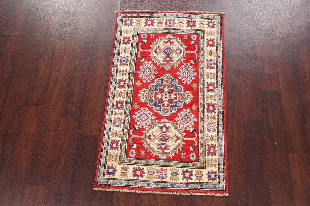 Geometric Kazak Oriental Area Rug 3x4