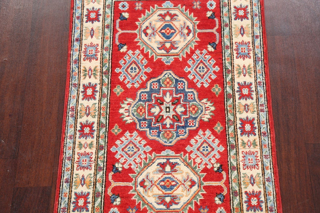 Geometric Kazak Oriental Area Rug 3x4