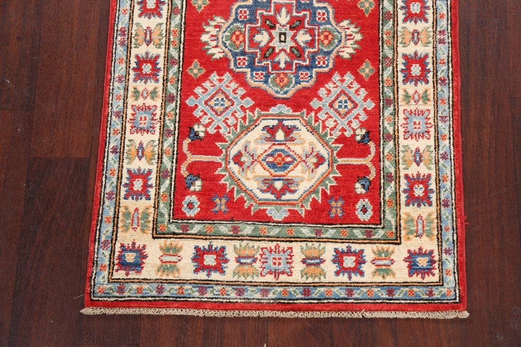 Geometric Kazak Oriental Area Rug 3x4