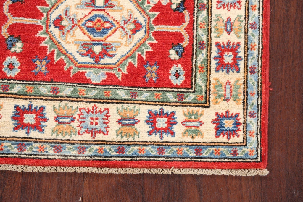 Geometric Kazak Oriental Area Rug 3x4