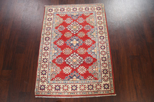 Geometric Kazak Oriental Area Rug 3x4