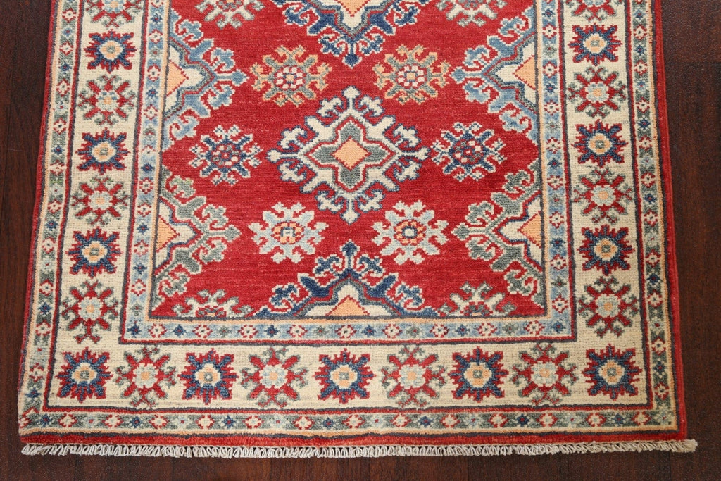 Geometric Kazak Oriental Area Rug 3x4