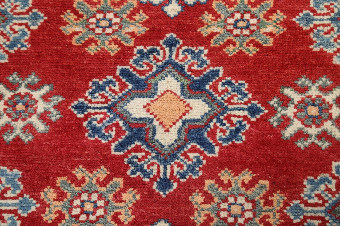 Geometric Kazak Oriental Area Rug 3x4