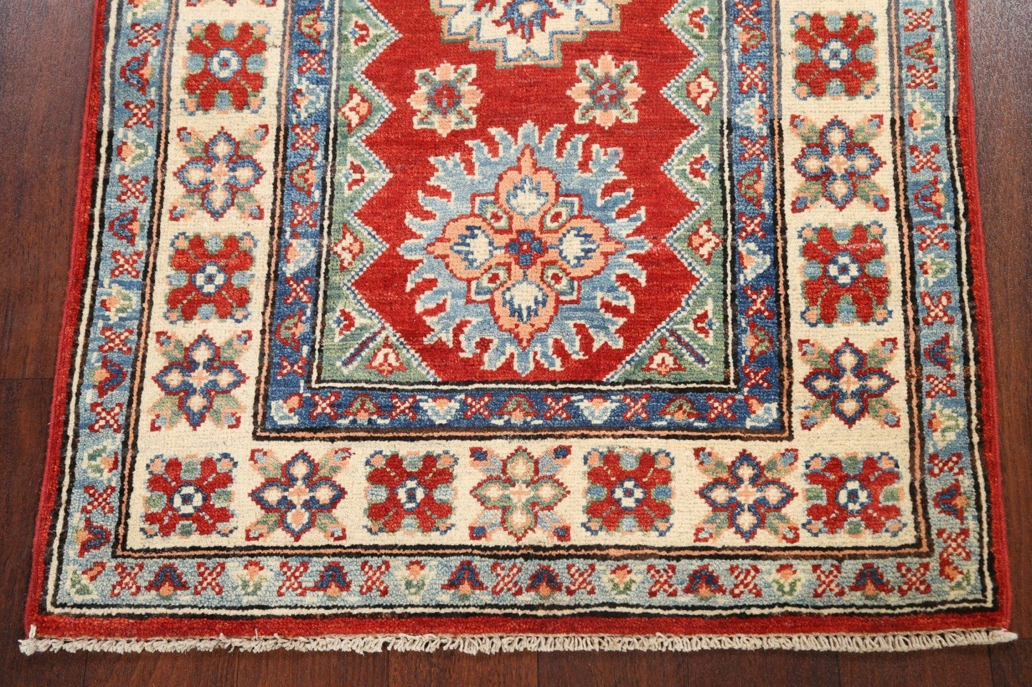 Geometric Kazak Oriental Area Rug 3x4