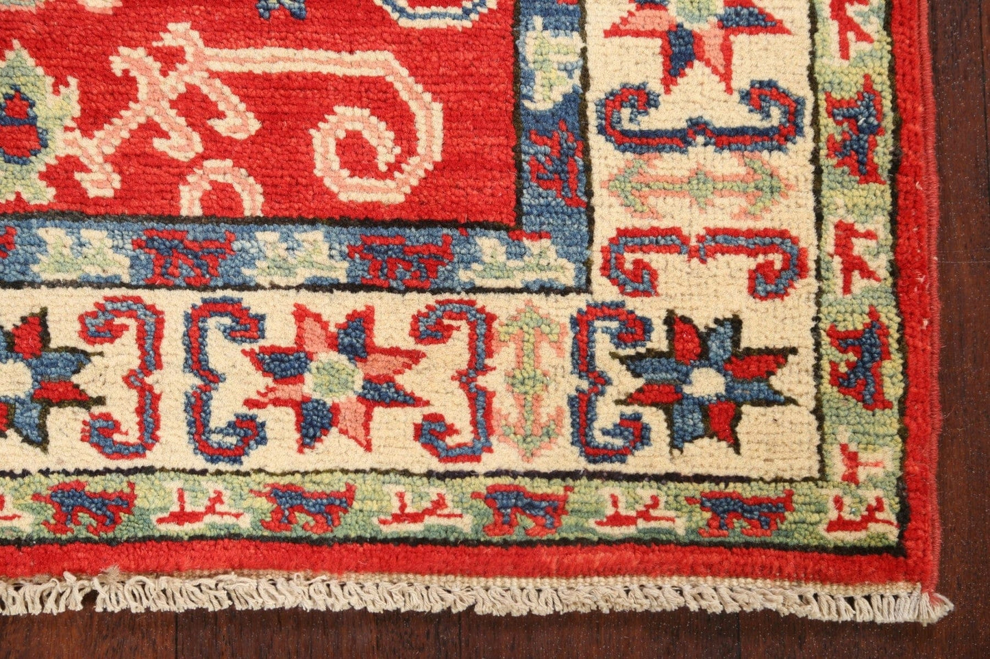 Geometric Kazak Oriental Area Rug 3x4