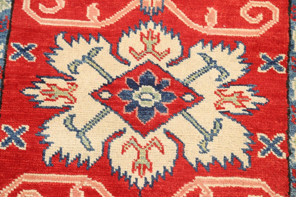 Geometric Kazak Oriental Area Rug 3x4