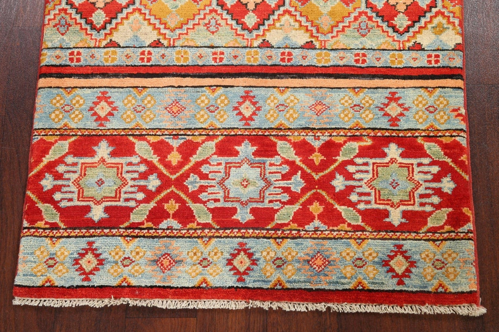 Geometric Kazak Oriental Area Rug 3x4