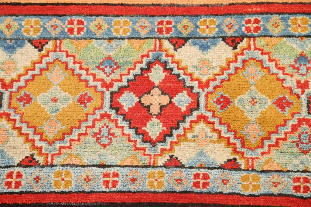 Geometric Kazak Oriental Area Rug 3x4