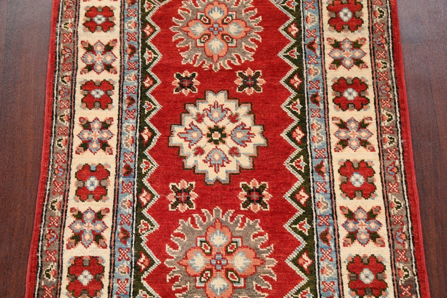 Geometric Kazak Oriental Area Rug 3x4