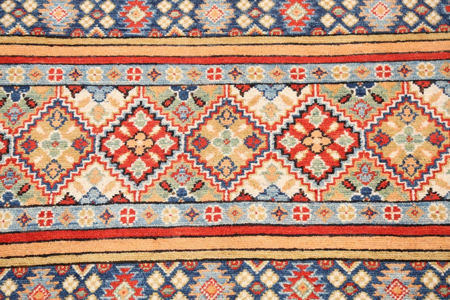 Geometric Kazak Oriental Area Rug 3x4