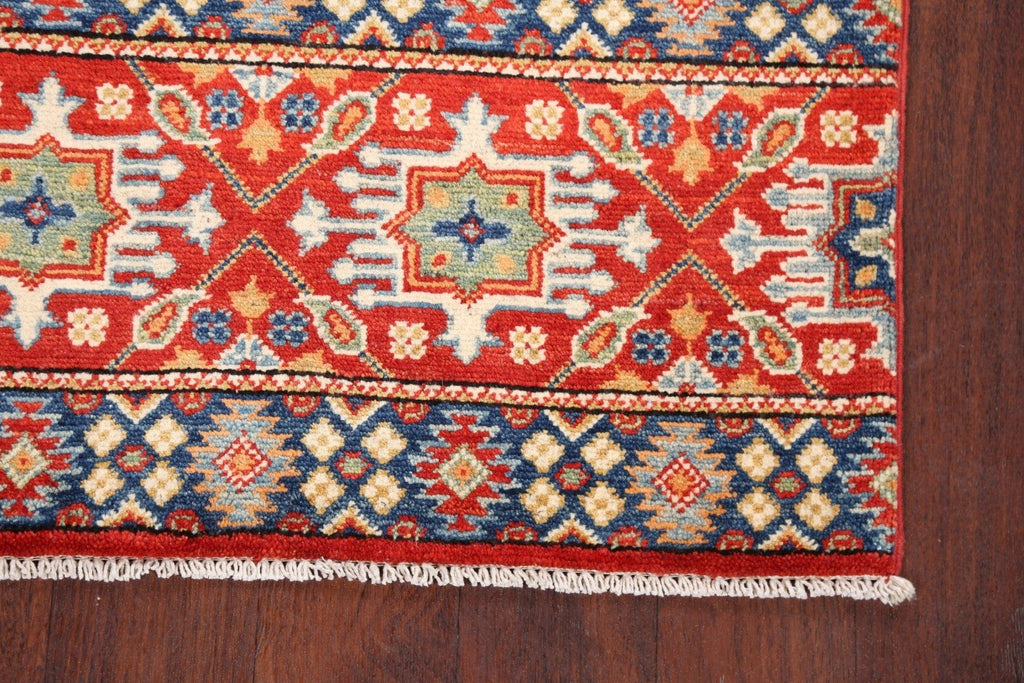 Geometric Kazak Oriental Area Rug 3x4