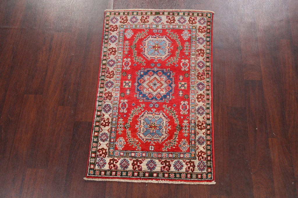 Geometric Kazak Oriental Area Rug 3x4