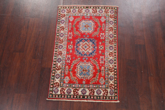 Geometric Kazak Oriental Area Rug 3x4