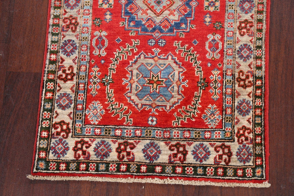 Geometric Kazak Oriental Area Rug 3x4