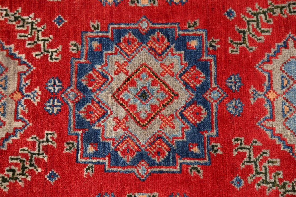 Geometric Kazak Oriental Area Rug 3x4